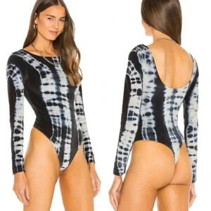 NWOT All Saints Raffi Velvet Tie Dye Bodysuit
